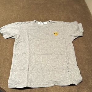 Comme des Garcons Tee Grey Tee with Gold Heart